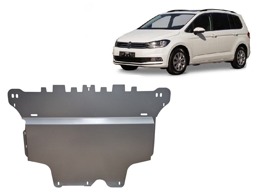 VW Touran (2015-2026) Engine, Front Bumper, Gearbox, Radiator Skid Plate - 3 mm Aluminum