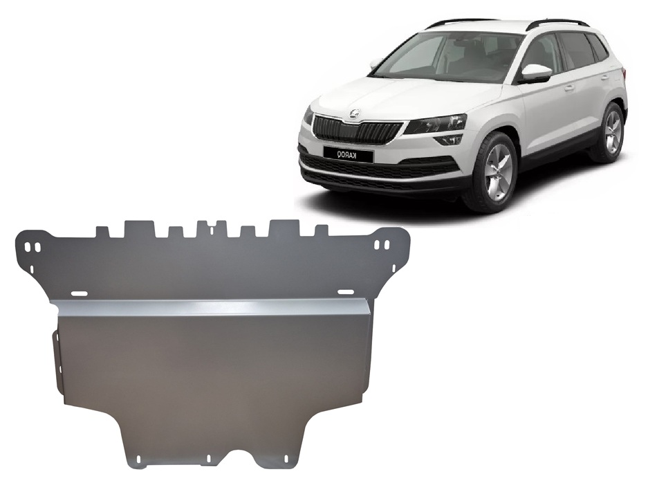 Skoda Karoq (2016-2026) Engine, Front Bumper, Gearbox, Radiator Skid Plate - 3 mm Aluminum