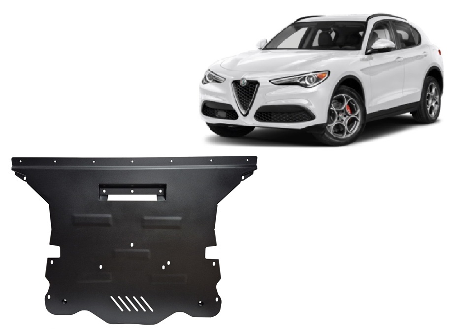 Alfa Romeo Stelvio (2016-2026) Engine, Gearbox Skid Plate - 2 mm Steel