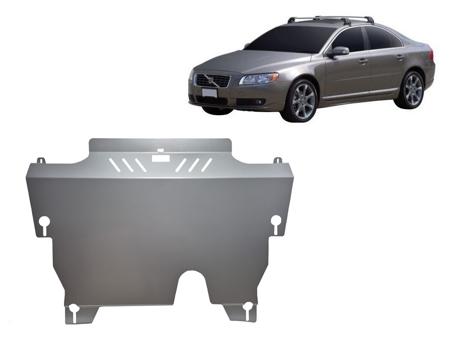 Volvo S80 (2006-2016) Engine, Gearbox, Radiator Skid Plate - 3 mm Aluminum