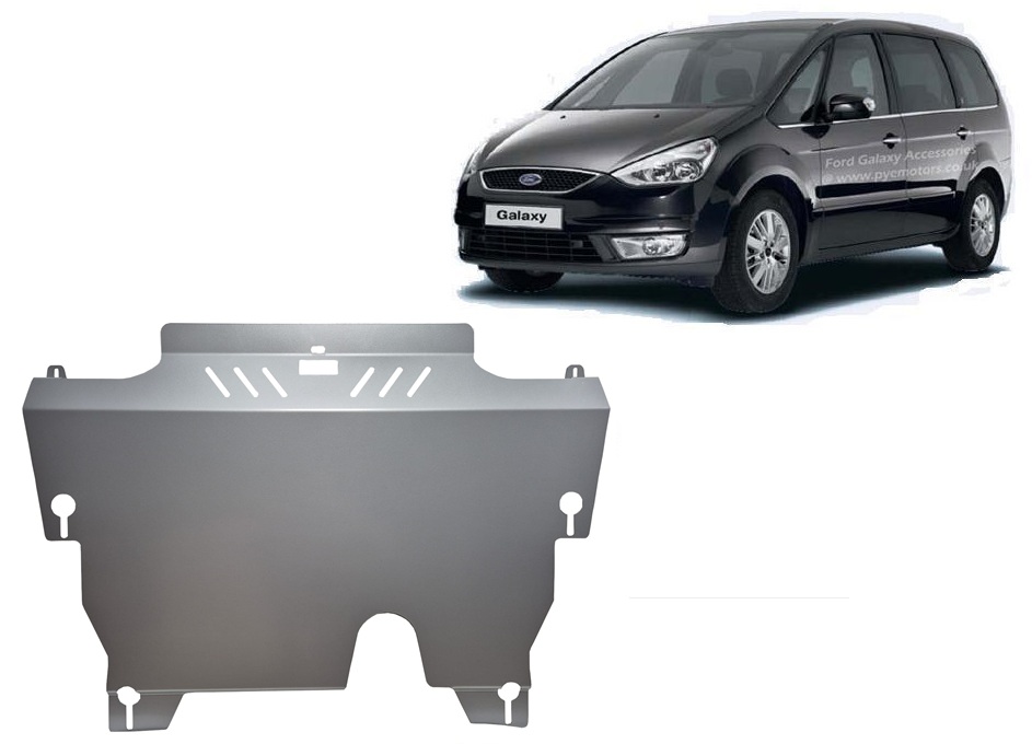Ford Galaxy 2 (2006-2015) Engine, Gearbox, Radiator Skid Plate - 3 mm Aluminum