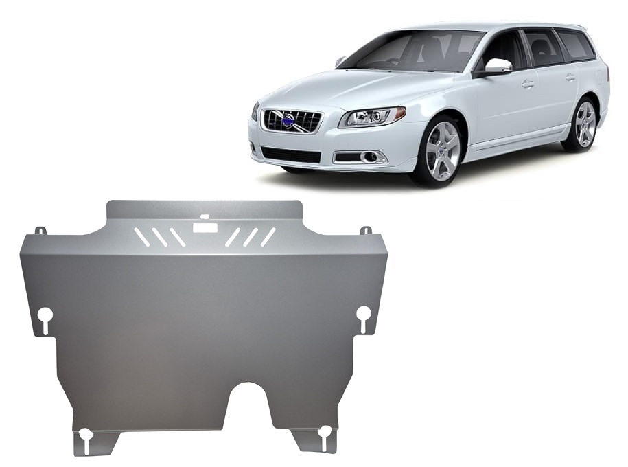 Volvo V70 (2007-2016) Engine, Gearbox, Radiator Skid Plate - 3 mm Aluminum