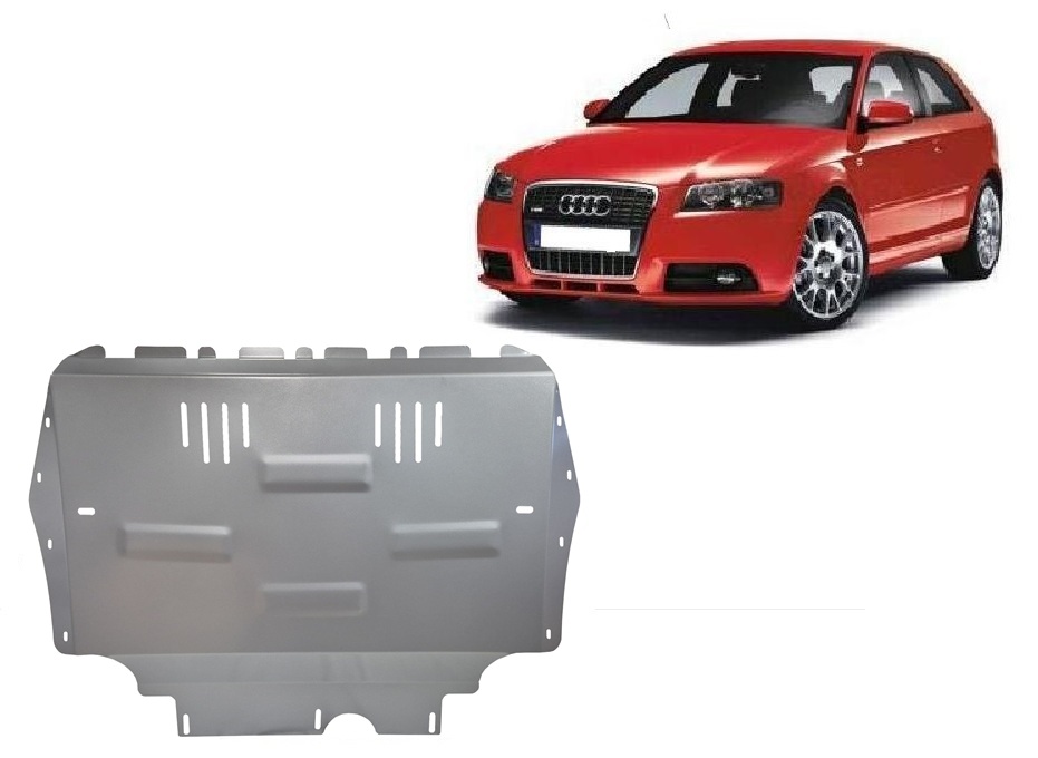 Audi A3 (2003-2012) Engine, Gearbox, Radiator Skid Plate - 3 mm Aluminum