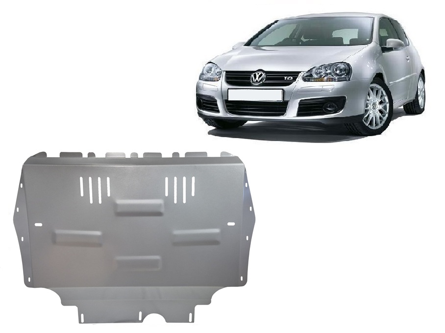 Vw golf mk5 (2004-2010) Engine, Gearbox, Radiator Skid Plate - 3 mm Aluminum