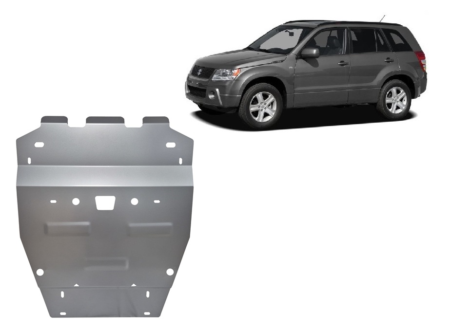 Suzuki Grand Vitara 2 (2005-2019) Engine, Radiator Skid Plate - 3 mm Aluminum