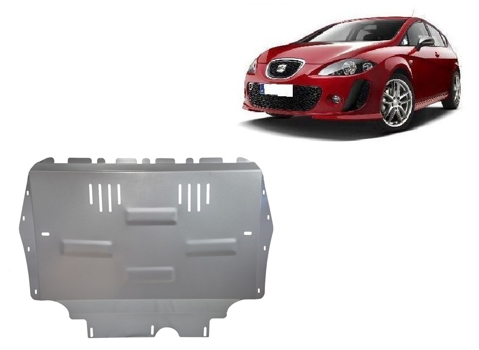 Seat Leon Mk2 (2009-2012) Engine, Gearbox, Radiator Skid Plate - 3 mm Aluminum