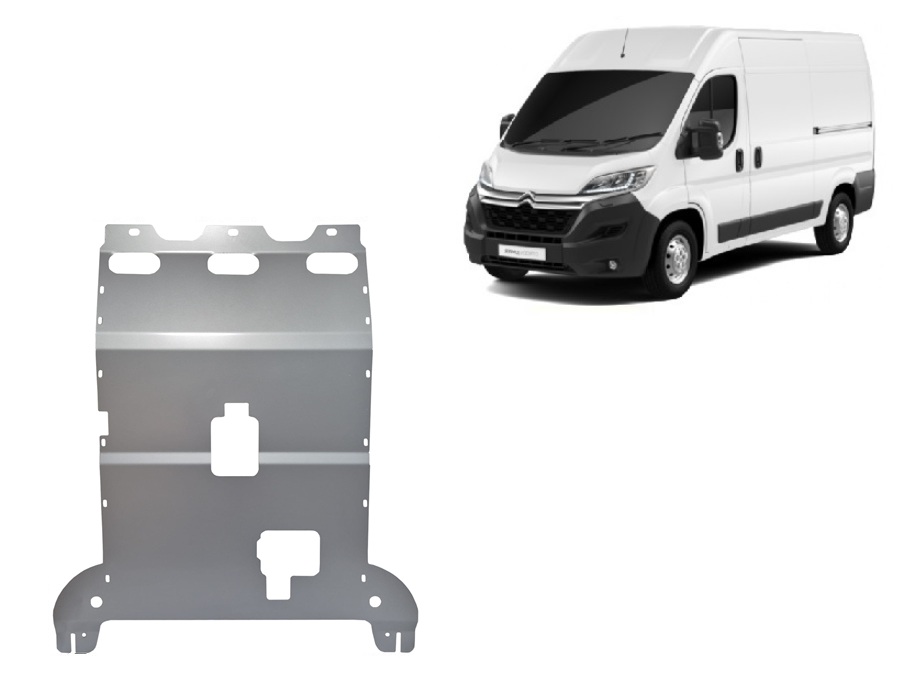 Citroen Jumper (2016-2026) Engine, Gearbox, Radiator Skid Plate - 4 mm Aluminum