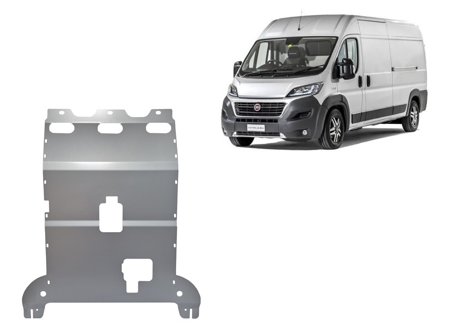 Fiat Ducato (2016-2026) Engine, Gearbox, Radiator Skid Plate - 4 mm Aluminum