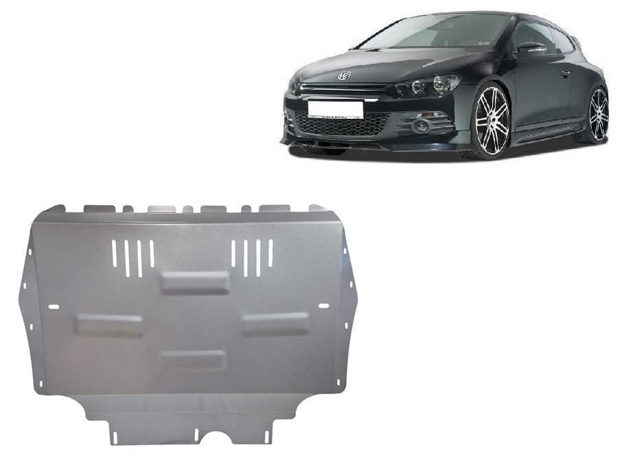 Volkswagen Scirocco (2008-2017) Engine, Gearbox, Radiator Skid Plate - 3 mm Aluminum