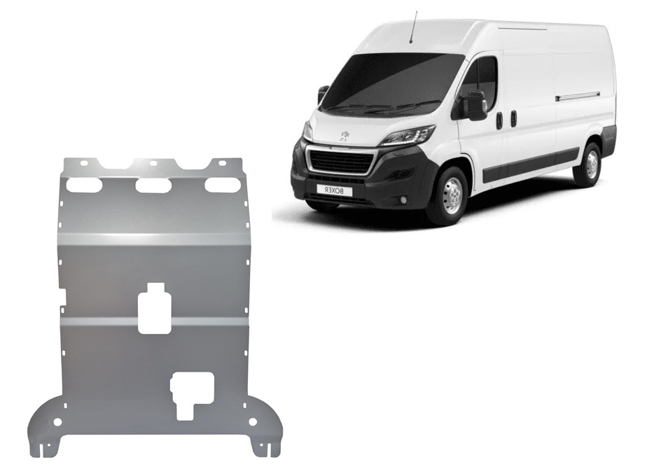 Peugeot Boxer (2016-2026) Engine, Gearbox, Radiator Skid Plate - 4 mm Aluminum