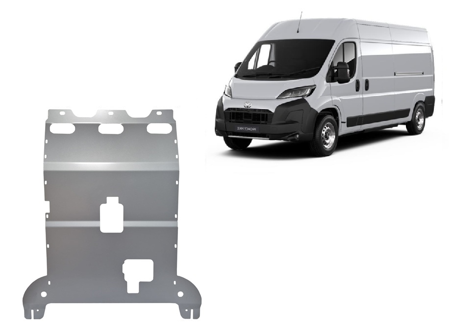 Toyota Proace Max (2024-2026) Engine, Gearbox, Radiator Skid Plate - 4 mm Aluminum
