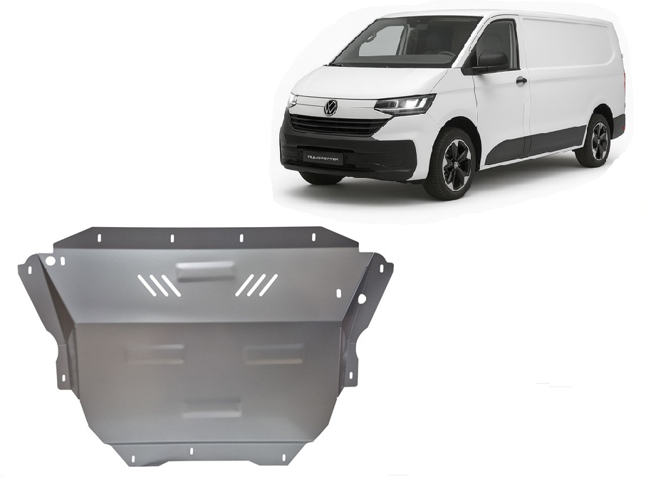 Volkswagen Transporter T7 Van (2023-2023) Engine, Gearbox, Radiator Skid Plate - 3 mm Aluminum