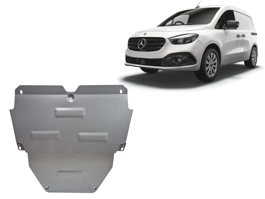 Mercedes Citan (2021-2026) Engine, Gearbox Skid Plate - 3 mm Aluminum