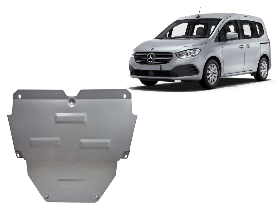 Mercedes EQT (2023-2026) Engine, Gearbox Skid Plate - 3 mm Aluminum
