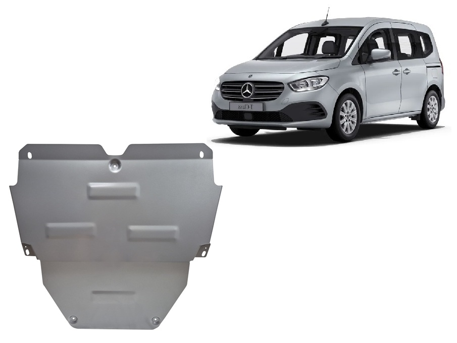 Mercedes T-Class (2021-2026) Engine, Gearbox Skid Plate - 3 mm Aluminum