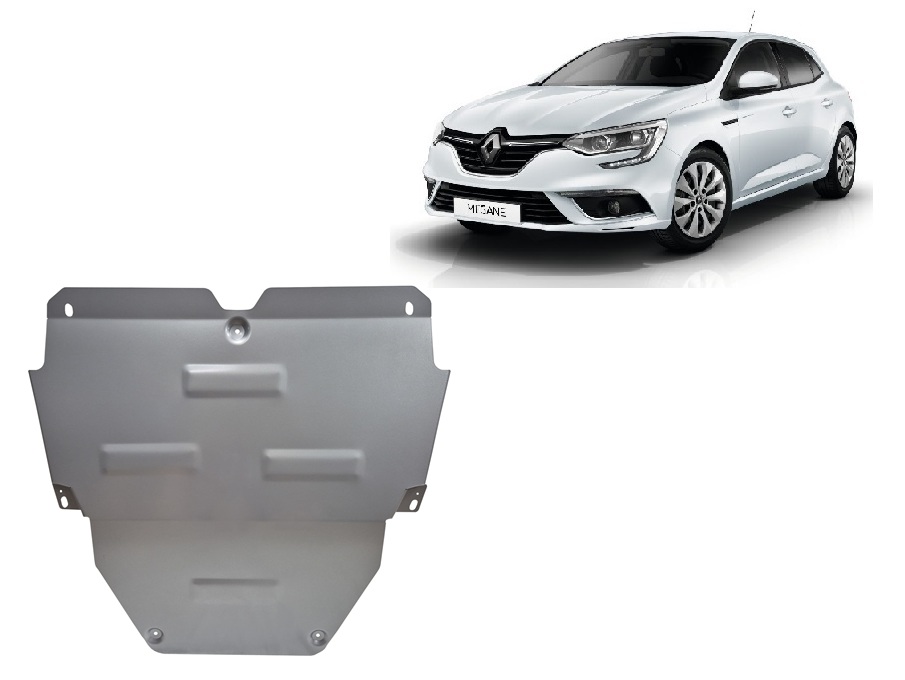 Renault Megane 4 (2016-2026) Engine, Gearbox Skid Plate - 3 mm Aluminum