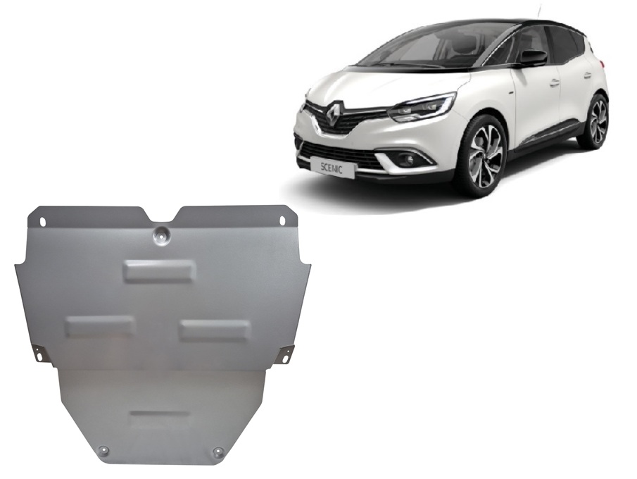 Renault Scenic 4 (2016-2026) Engine, Gearbox Skid Plate - 3 mm Aluminum