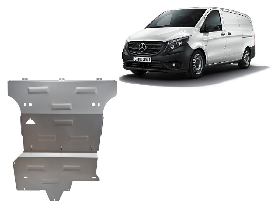 Mercedes Vito W447 (2020-2026) Engine, Gearbox, Radiator Skid Plate - 3 mm Aluminum