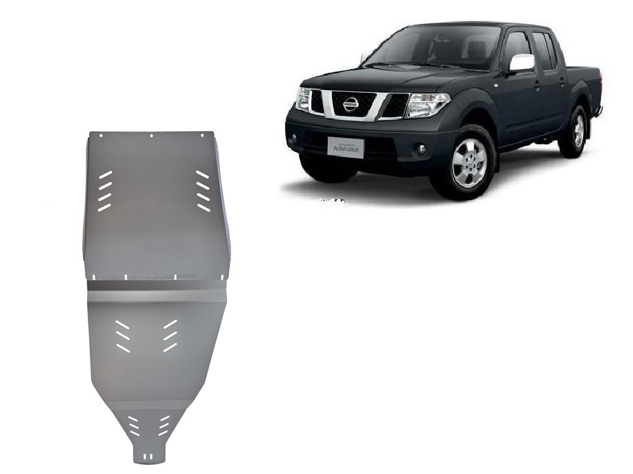 Nissan Navara (2005-2015) Gearbox, Transfer Case Skid Plate - 4 mm Aluminum