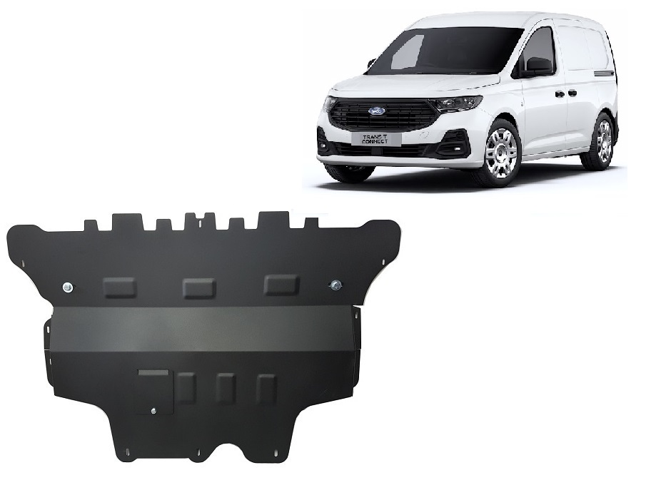 Ford Transit Connect- automatic gearbox (2024-2026) Engine, Front Bumper, Gearbox, Radiator Skid Plate - 2 mm Steel