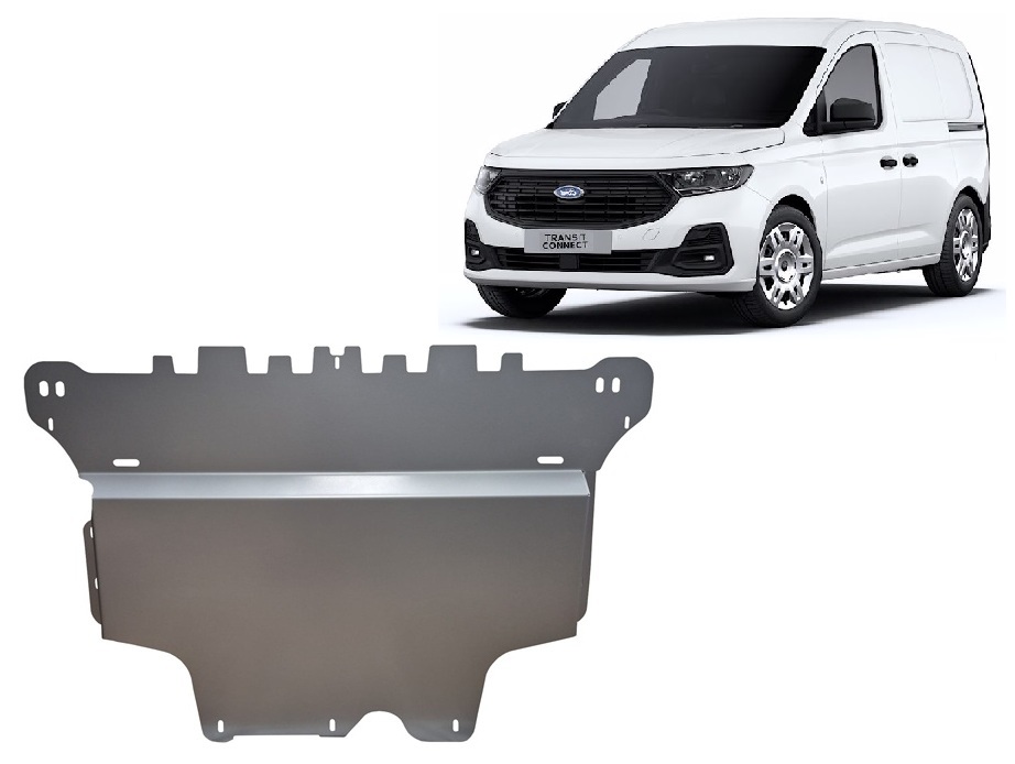 Ford Transit Connect (2024-2026) Engine, Front Bumper, Gearbox, Radiator Skid Plate - 3 mm Aluminum