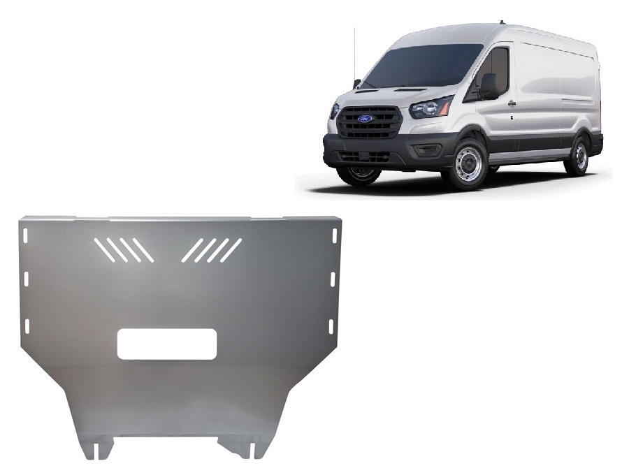 Ford Transit 4x4 (2013-2023) Engine, Gearbox, Radiator Skid Plate - 3 mm Aluminum