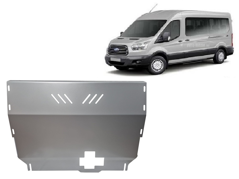 Ford Transit FWD (2020-2023) Engine, Front Bumper, Gearbox, Radiator Skid Plate - 3 mm Aluminum
