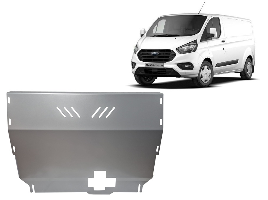 Ford Transit Custom (2020-2023) Engine, Front Bumper, Gearbox, Radiator Skid Plate - 3 mm Aluminum