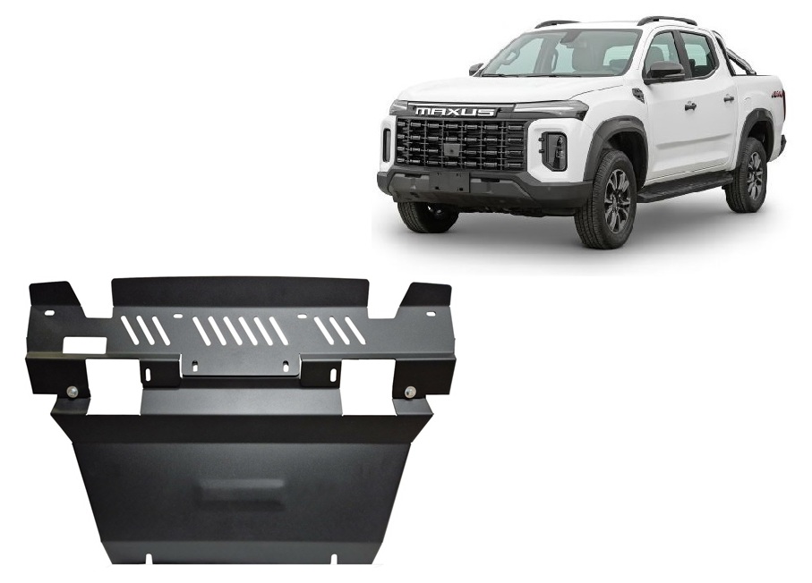 the protection of the engine and the radiator for Maxus T60 Max (2025-2026) Engine, Radiator Skid Plate - 3 mm Steel