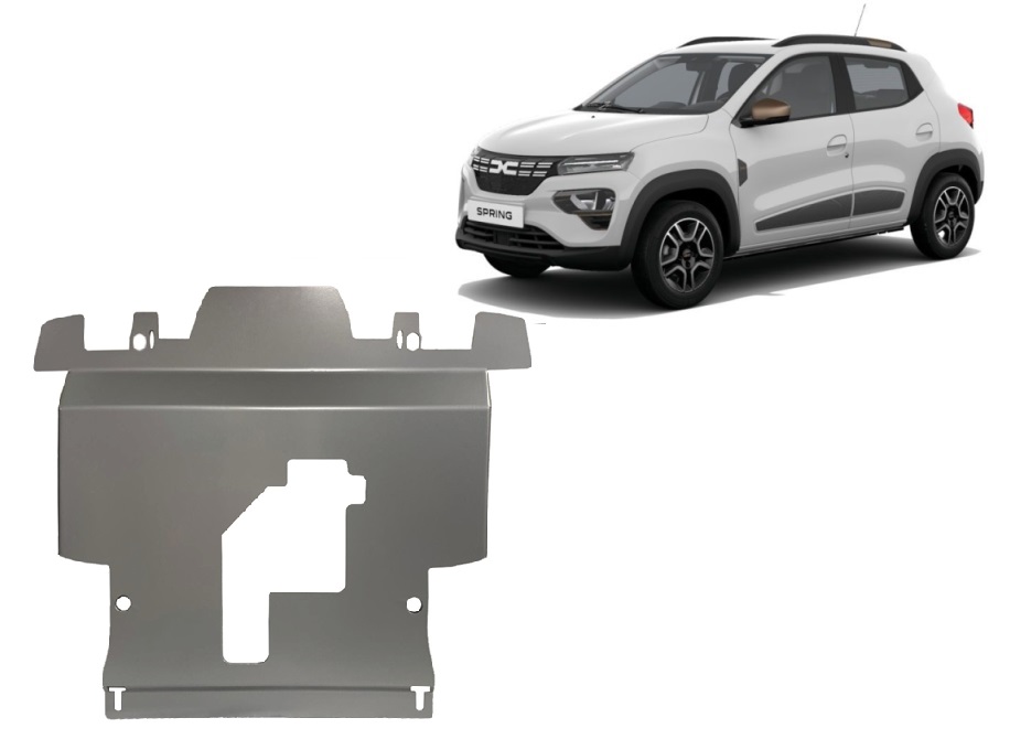 Dacia Spring Extreme (2023-2024) Engine, Gearbox, Radiator Skid Plate - 4 mm Aluminum