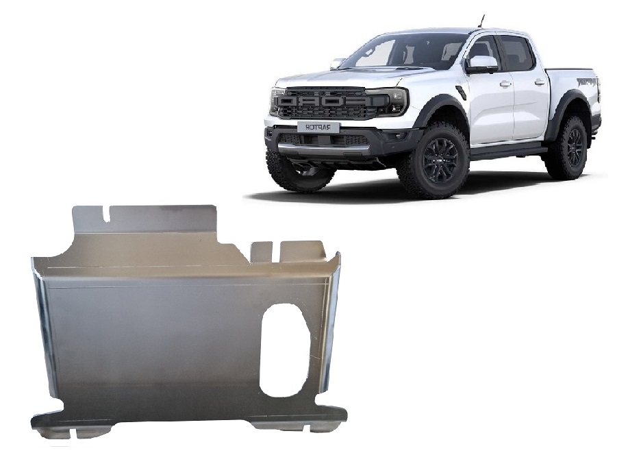 Ford Ranger Raptor (2023-2026) Engine, Front Differential Skid Plate - 4 mm Aluminum