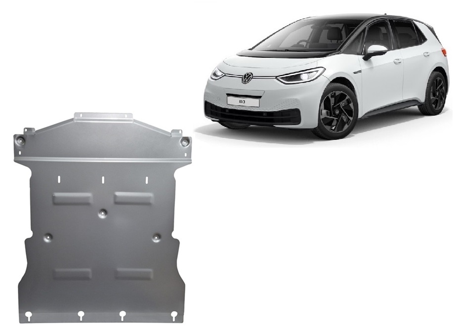 Volkswagen ID.3 (2019-2026) Engine, Gearbox, Radiator Skid Plate - 3 mm Aluminum
