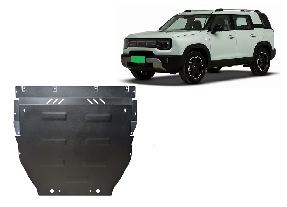 Baic Beijing BJ30 (2024-2026) Engine, Front Bumper, Gearbox, Radiator Skid Plate - 2 mm Steel