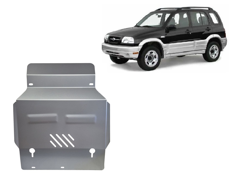 Suzuki Grand Vitara (1999-2005) Engine, Radiator Skid Plate - 3 mm Aluminum