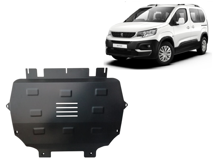 Peugeot Rifter / Partner (2018-2026) Engine, Gearbox, Radiator Skid Plate - 2 mm Steel