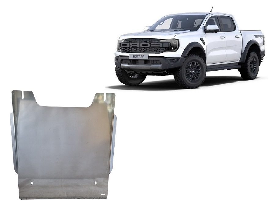 Ford Ranger Raptor (2023-2026) Transfer Case Skid Plate - 4 mm Aluminum