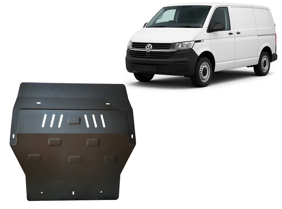 Volkswagen Transporter T6.1 (2019-2022) Engine, Front Bumper, Gearbox, Radiator Skid Plate - 2 mm Steel - SKU 5941986214553