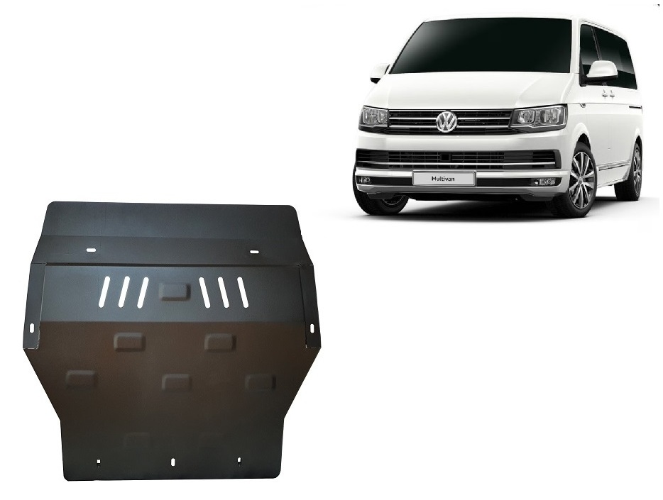 Volkswagen Transporter T6 Caravelle (2015-2018) Engine, Front Bumper, Gearbox, Radiator Skid Plate - 2 mm Steel - SKU 5941986217936