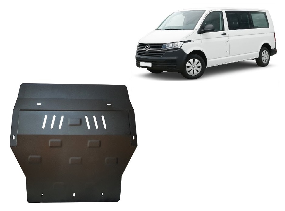 Volkswagen Transporter T6.1 Caravelle (2019-2022) Engine, Front Bumper, Gearbox, Radiator Skid Plate - 2 mm Steel