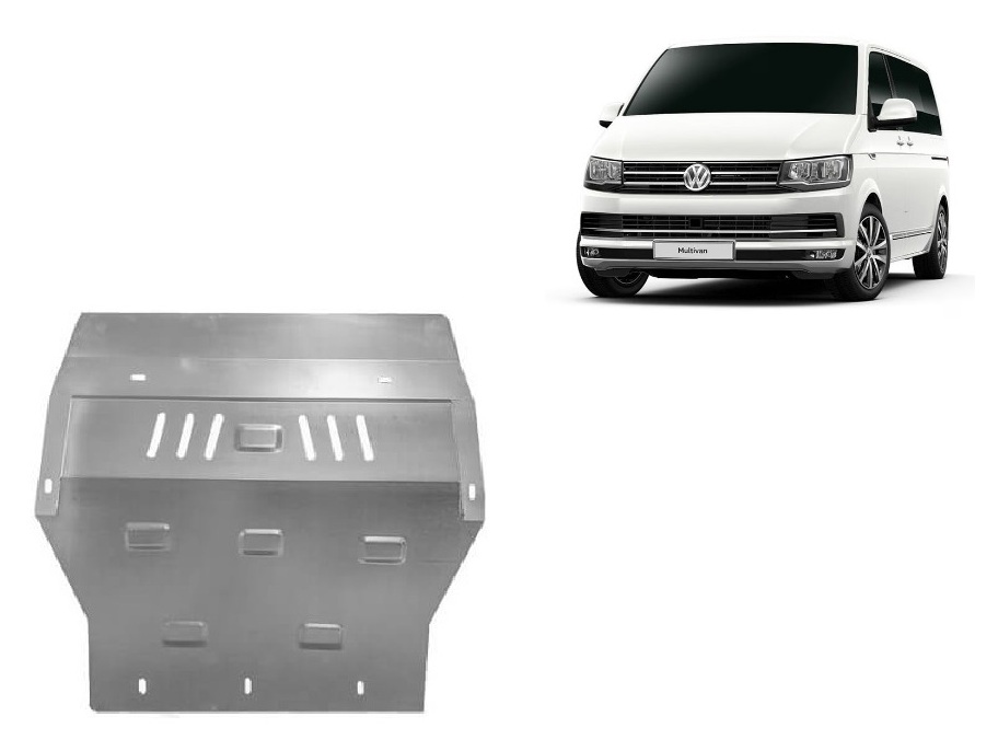 Volkswagen Transporter T6 Caravelle (2015-2018) Engine, Front Bumper, Gearbox, Radiator Skid Plate - 2 mm Steel - SKU 5941986217899
