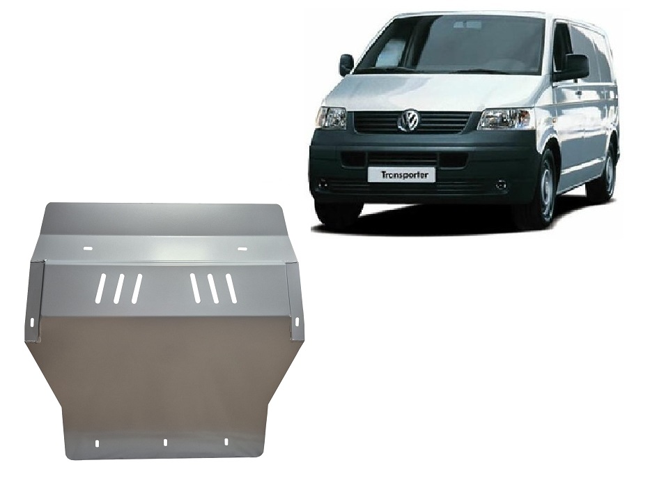 Volkswagen Transporter T5 (2003-2015) Engine, Front Bumper, Gearbox, Radiator Skid Plate - 4 mm Aluminum