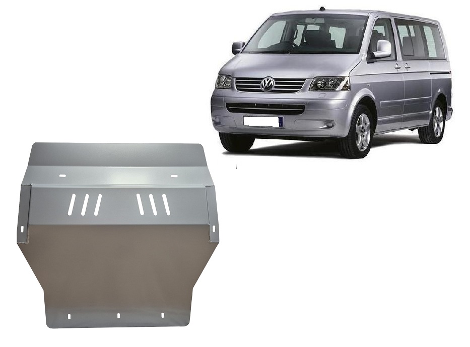 Volkswagen Transporter T5 Caravelle (2003-2015) Engine, Front Bumper, Gearbox, Radiator Skid Plate - 4 mm Aluminum