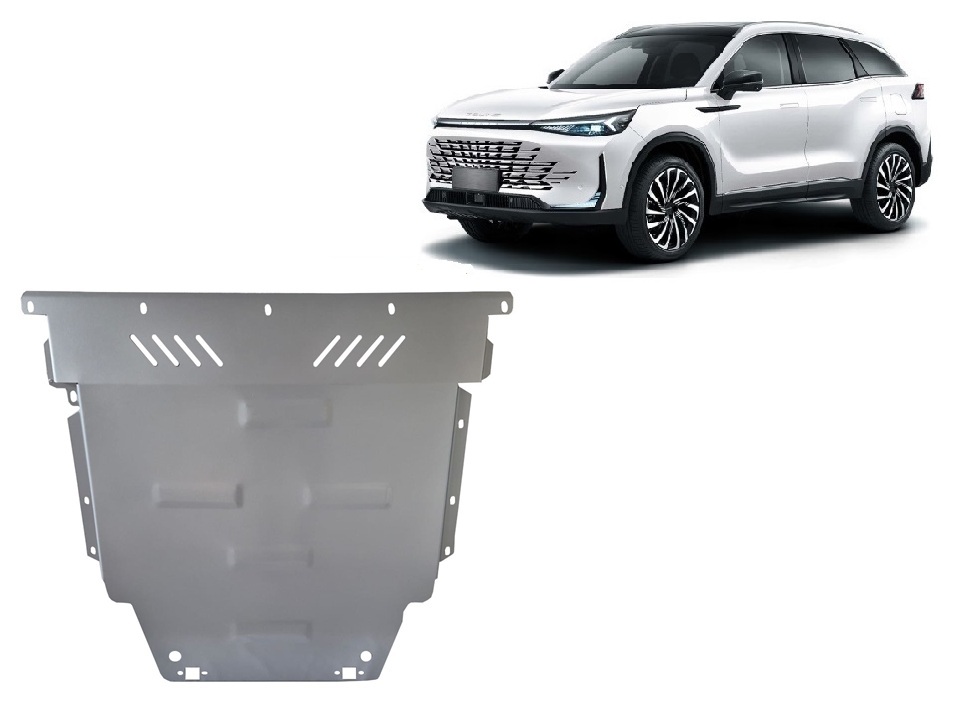 BAIC Beijing X75 (2023-2026) Engine, Gearbox, Radiator Skid Plate - 3 mm Aluminum