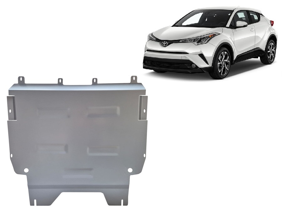 Toyota C-HR (2016-2023) Engine, Gearbox, Radiator Skid Plate - 3 mm Aluminum