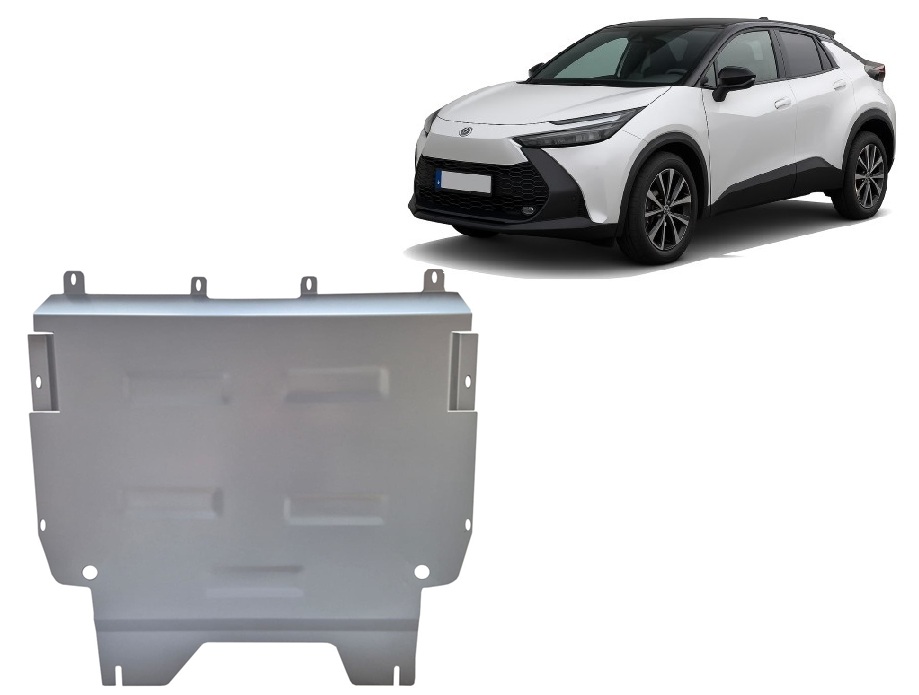 Toyota C-HR (2023-2026) Engine, Gearbox, Radiator Skid Plate - 3 mm Aluminum