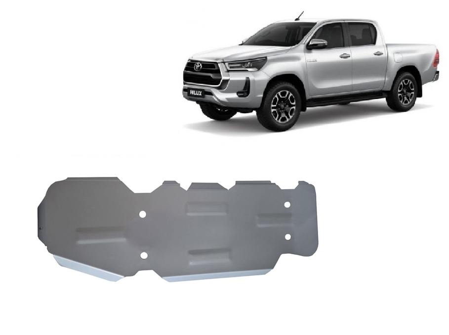 Toyota Hilux Invincible (2021-2026) Fuel Tank Skid Plate - 3 mm Aluminum