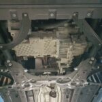 Steel skid plate for Fiat 500 L engine gearbox and radiator