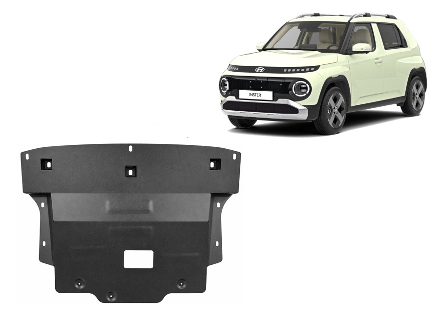Hyundai Inster 2024–2026 2 mm steel engine and gearbox skid plate