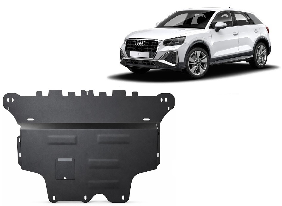 Audi Q2 2021–2026 2 mm steel automatic gearbox skid plate