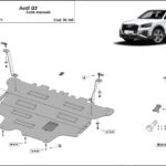 Audi Q2 steel sump guard with service opening